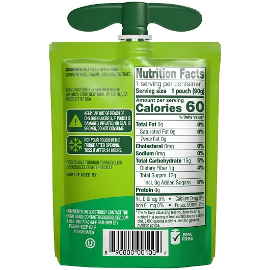 Gogo Squeez Applesauce, 1 x 48 x 3.2 oz Case - DOT product image 2