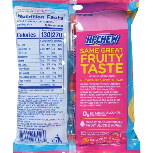 Hi-Chew Reduced Sugar Candy Peg Bag, 8 x 2.12 oz Case - DOT product image 2