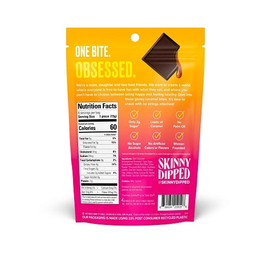 SkinnyDipped Dark Chocolate Salted Caramel Bites, 10 x 3.17 oz Case - Candy & Confections - image 2