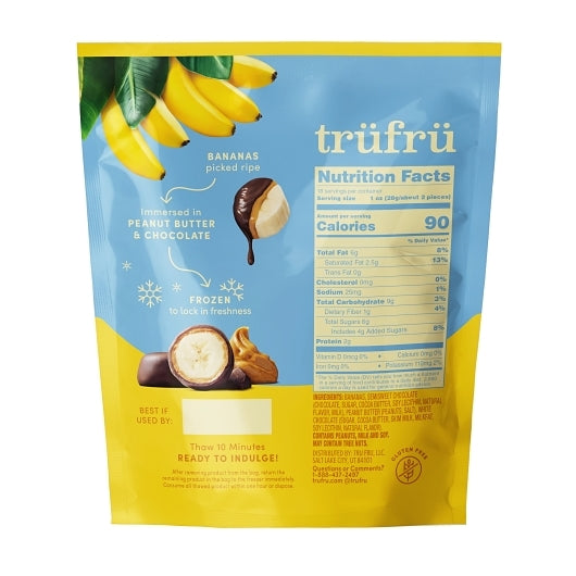 Tru Fru Frozen Bananas In Peanut Butter & Dark Chocolate, 6 x 18 oz Case - Frozen Fruit - image 2