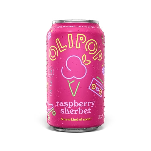 Olipop Prebiotic Soda, Raspberry Sherbet, Shelf Stable, 12 x 12 fl oz Case - Beverages - image 2