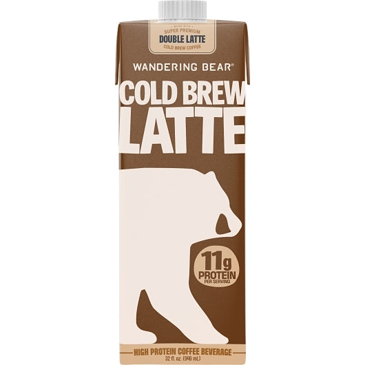 Wandering Bear High Protein Cold Brew Latte, 6 x 32 fl oz Case - Coffee & Tea - image 2