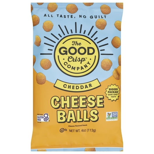 The Good Crisp Company Cheddar Cheese Balls, 8 x 4 oz Case - Snacks - image 2