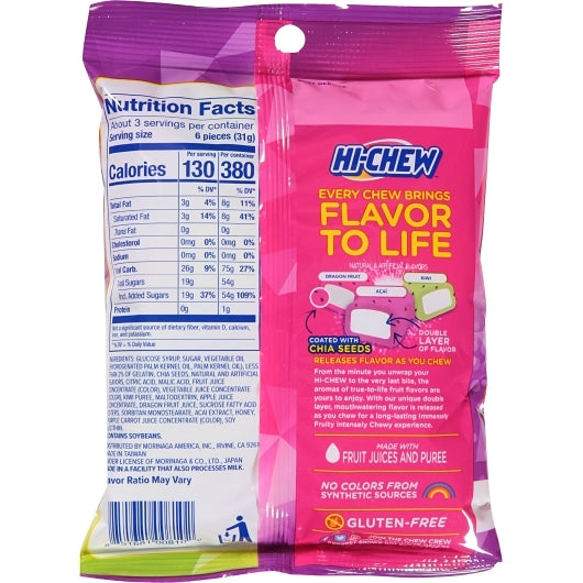 Hi-Chew Bag Superfruit Mix Candy Peg Bag, 6 x 3.17 oz Case - DOT product image 2