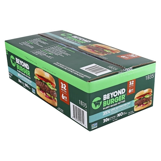 Beyond Meat Vegan Plant-Based Burger Patties, 1 x 32 x 6 oz Case - GS1 closed shipping case image