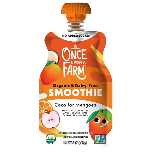 Once Upon A Farm Dairy-Free Kids Coco For Mangoes Smoothie Pouch, 8 x 4 oz Case - Beverages - image 2