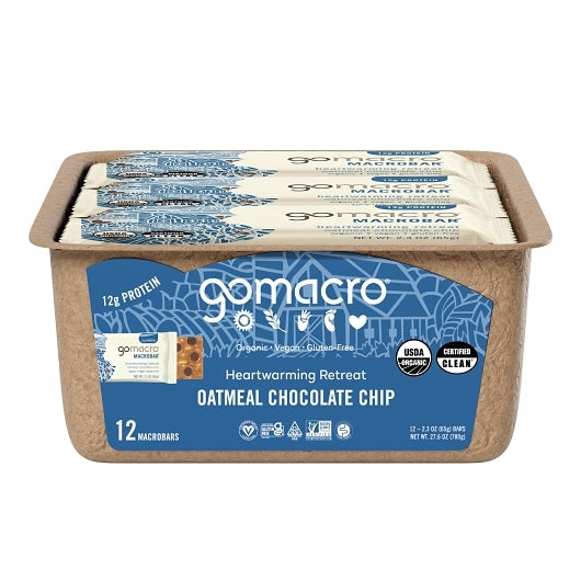 Gomacro Oatmeal Chocolate Chip Bar, 12 x 2.3 oz Case - Pantry Ingredients - image 2