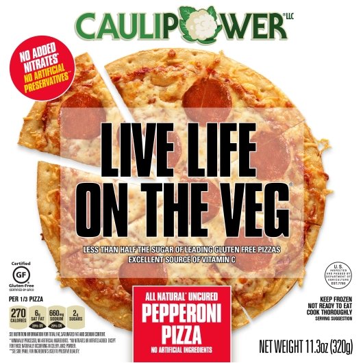 Caulipower Gluten-Free All Natural Uncured Pepperoni Cauliflower Crust Pizza, 8 x 11.3 oz Case - DOT product image 8