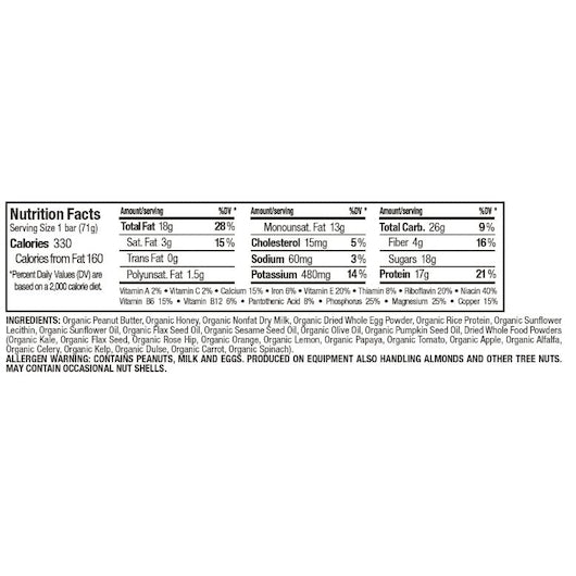 Perfect Bar Peanut Butter Bar, 16 x 2.5 oz Case - DOT product image 2