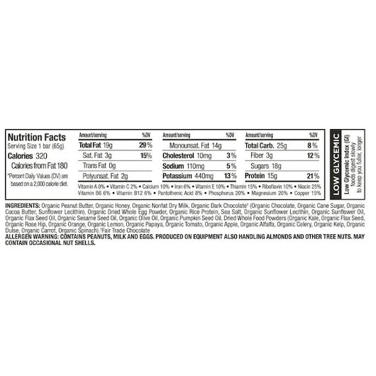 Perfect Bar Dark Chocolate Chip Peanut Butter Bar, 16 x 2.3 oz Case - DOT product image 2