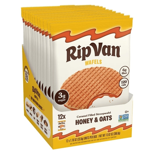 Rip Van Low Sugar Honey & Oats Wafels, 4 x 12 x 1.16 oz Case - DOT product image 8