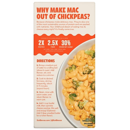 Banza Mac & Cheddar Elbows, 6 x 5.5 oz Case - DOT product image 8
