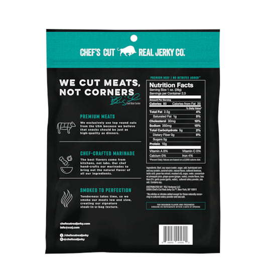 Chef'S Cut Asian Smoked Beef Teriyaki Asian, 8 x 2.5 oz Case - DOT product image 2