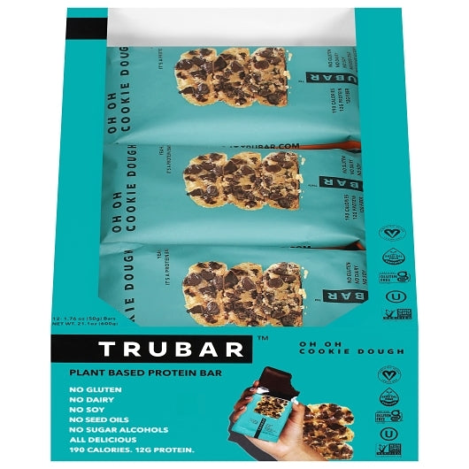 Trubar Oh Oh Cookie Dough Protein Bars, 6 x 12 x 1.76 oz Case - Bakery & Desserts - image 2