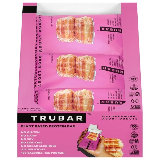 Trubar Daydreaming About Donuts Protein Bars, 6 x 12 x 1.76 oz Case - Bakery & Desserts - image 2