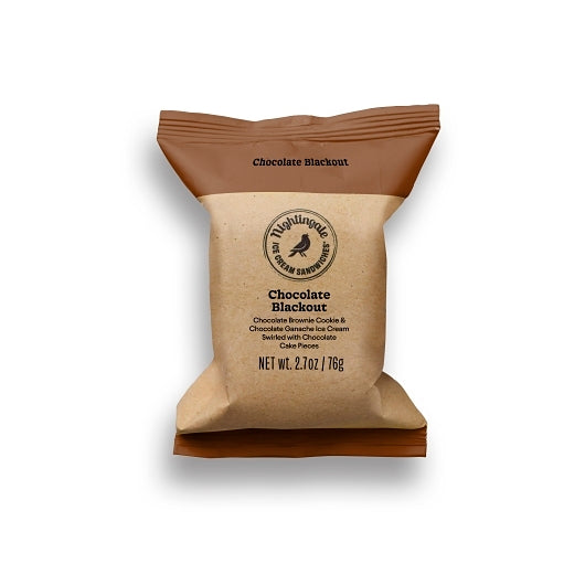 Nightingale, Inc. Chocolate Blackout Chomp Ice Cream, 24 x 2.7 oz Case - Candy & Confections