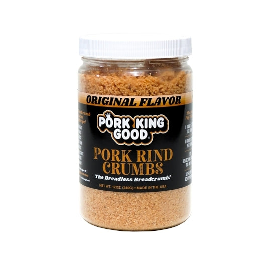 Pork King Good Original Pork Rind Crumbs, 6 x 12 oz Case - Meat Snacks - image 2