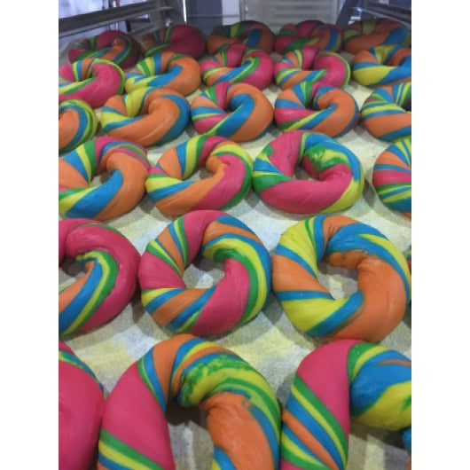 Davidovich Rainbow Bagels, 60 x 5.25 oz Case - Breads, Rolls & Buns