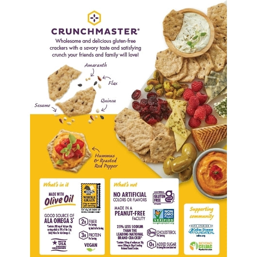 Crunchmaster Original Multi-Seed, 6 x 3.54 oz Case - Crackers & Grahams - image 2