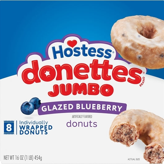 Hostess Glazed Blueberry Donuts Multi-pack, 6 x 16 oz Case - Bakery & Desserts - image 2