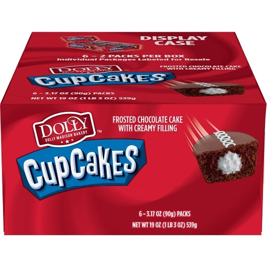 Dolly Madison Frozen Single Serve CHOCOLATE CUPCAKE, 6 x 6 x 3.17 oz Case - DOT product image 2