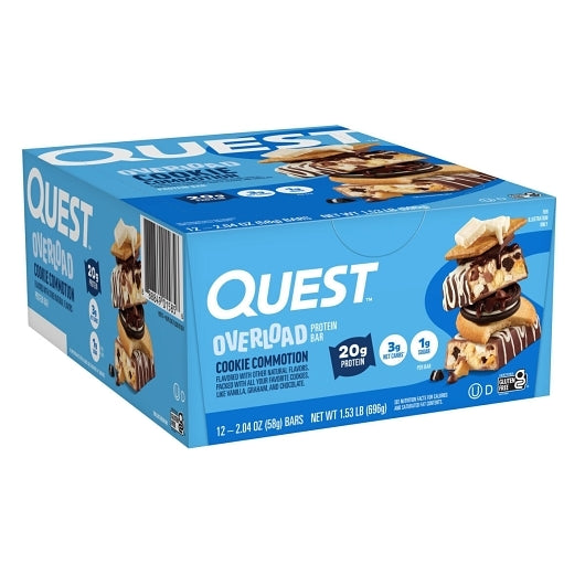 Quest Nutrition Overload Protein Bar Cookie Commotion, 12 x 2.04 oz Case - Bakery & Desserts - image 2
