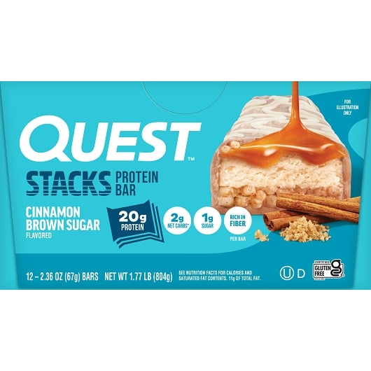Quest Cinnamon Brown Sugar Protein Bars, 9 x 12 x 2.36 oz Case - Pantry Ingredients - image 2