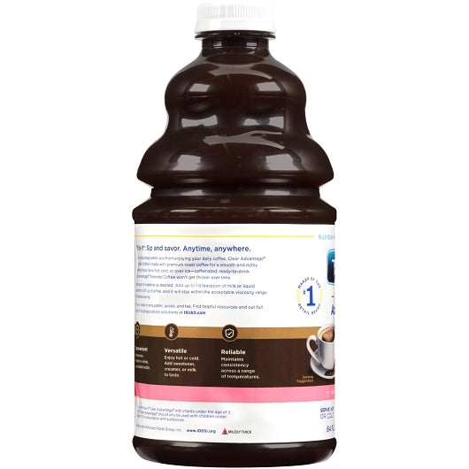 Thick It Clear Advantage Zero Calorie, Gluten Free, Thickened Coffee with Nectar Consistency, 4 x 64 fl oz Case - DOT product image 2