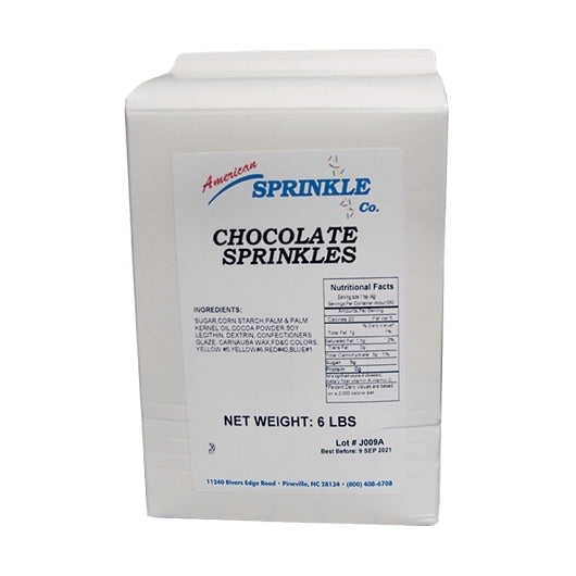 American Sprinkle Chocolate Sprinkles Chocolate, 4 x 6 lb Case - DOT product image 2