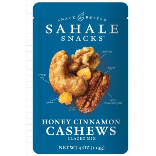 Sahale Snacks Honey Cinnamon Cashews, 6 x 4 oz Case - Pantry Ingredients