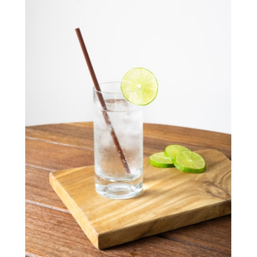 The Sustainable Agave Company 8" Agave Brown Jumbo Straws - Wrapped, 2000 x 4 x 500 ct Case - Straws & Stirrers - image