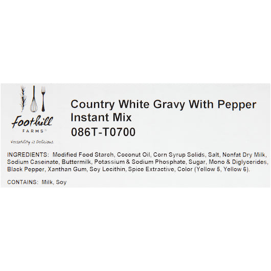 Country White With White Country Style Pepper Gravy Mix, 8 x 25 oz Case - DOT product image 5