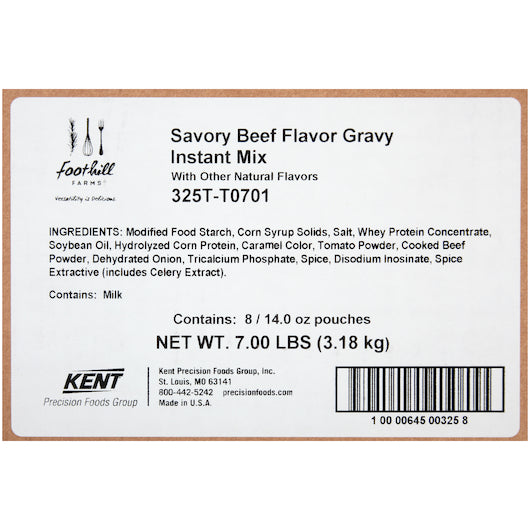 Foothill Farms Savory Beef Flavor Gravy Mix, 8 x 14 oz Case - DOT product image 3