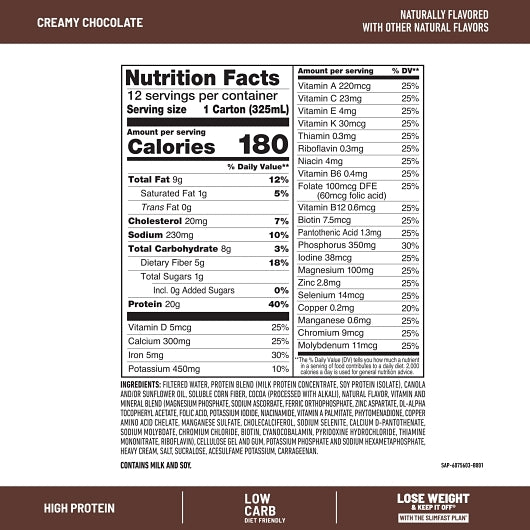Slimfast High Protein Creamy Chocolate Meal Replacement Shake, 1 x 1 lb Case - Candy & Confections - image 2