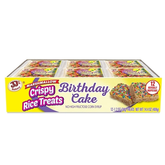 JJ's Bakery Birthday Cake Crispy Rice Bar, 12 x 14 oz Case - Bakery & Desserts - image 2