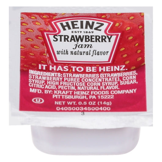 Jam Strawberry Single Serve Strawberry Jam, 200 x 0.5 oz Case - DOT product image 2