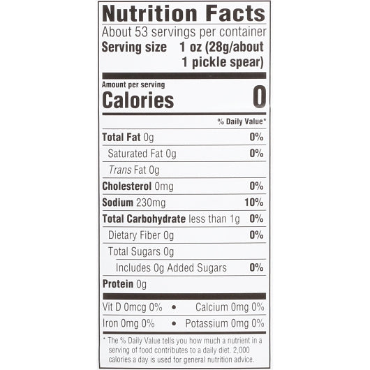 Heinz Dill 74 Count Pickle Spear Bulk, 6 x 3.094 QT Case - DOT product image 8