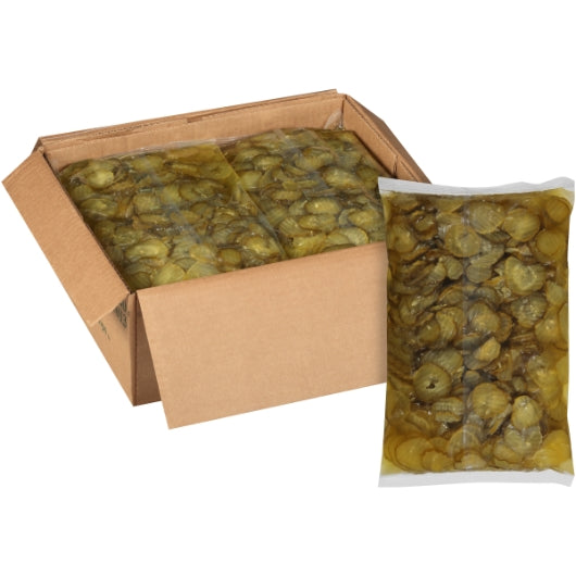 Pickle Hamburger Chip Hamburger Crinkle Cut Pickle Chip Bulk, 6 x 5.75 lb Case - DOT product image 7