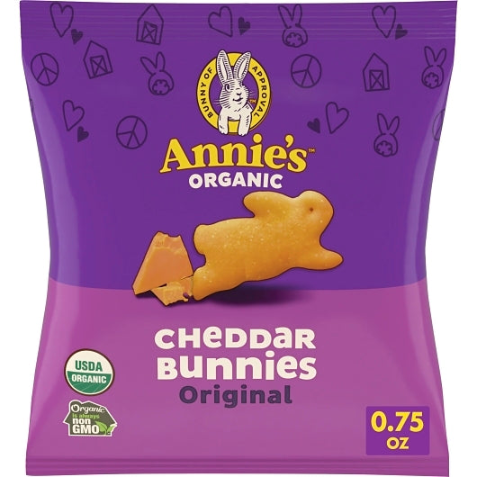 Annie's Organic K-12 Cheddar Bunny Crackers, 100 x 100 x 0.75 oz Case - DOT product image 2