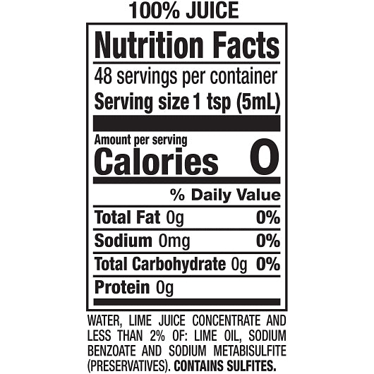 ReaLime Lime Juice, 12 x 8 fl oz Case - DOT product image 7