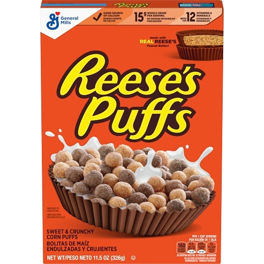 Reeses Puffs Cereal , 12 x 11.5 oz Case - DOT product image 2