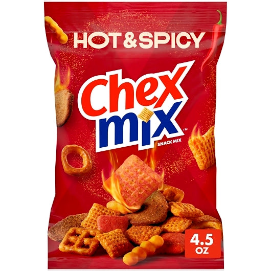 Chex Mix Savory Hot Spicy Snack Mix, 8 x 4.5 oz Case - Snacks - image 2