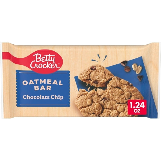 Betty Crocker Individually Wrapped Chocolate Chip Oatmeal Bar, 144 x 1.24 oz Case - DOT product image 2