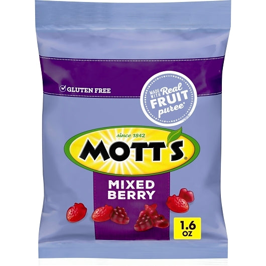 Motts Mixed Berry Fruit Snacks, 144 x 1.6 oz Case - DOT product image 2