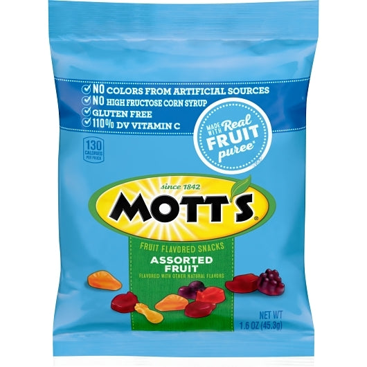 Motts Assorted Fruit Snacks, 144 x 1.6 oz Case - DOT product image 2