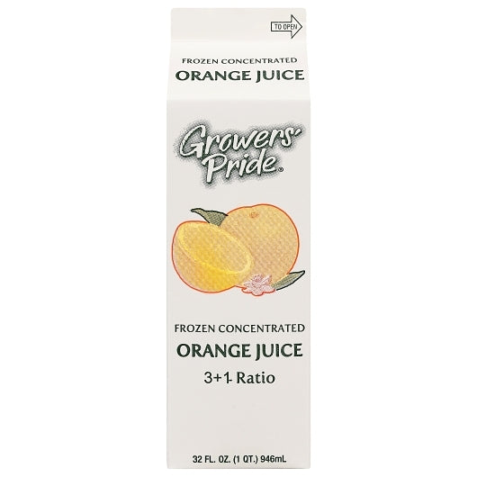 Growers Pride Orange Juice Frozen Concentrate, 12 x 32 fl oz Case - DOT product image 2