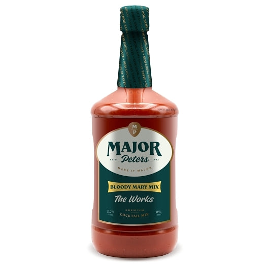 Major Peters THE WORKS BLOODY MARY cocktail MIXer, 6 x 1.75 LT Case - Beverages