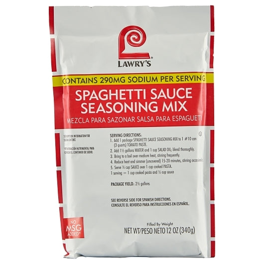 Lawrys Spaghetti Sauce Seasoning Mix, 6 x 12 oz Case - DOT product image 8