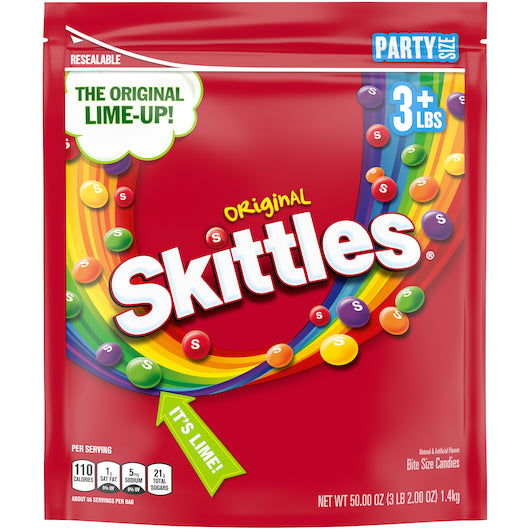 Skittles Original Fruity Candy Party Size (50 Oz Stand Up Bag) - DOT product image 2