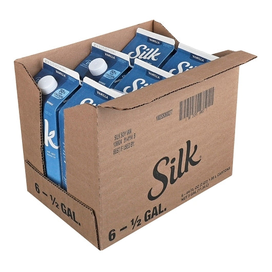 Silk Extended Shelf Life Vanilla Soymilk, 6 x 64 fl oz Case - DOT product image 8